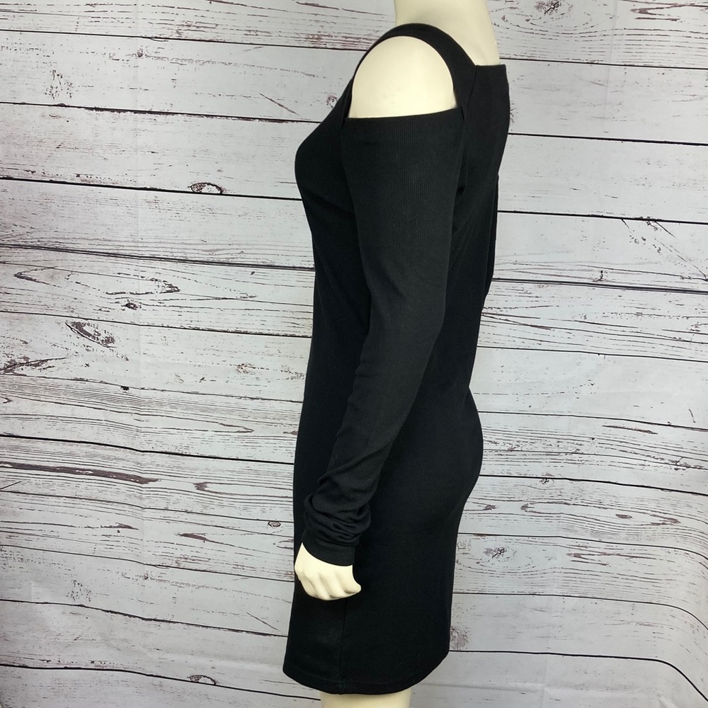 DOUBLJU LBD Cold Shoulder Square Neck Dress Size M - Picture 5 of 15